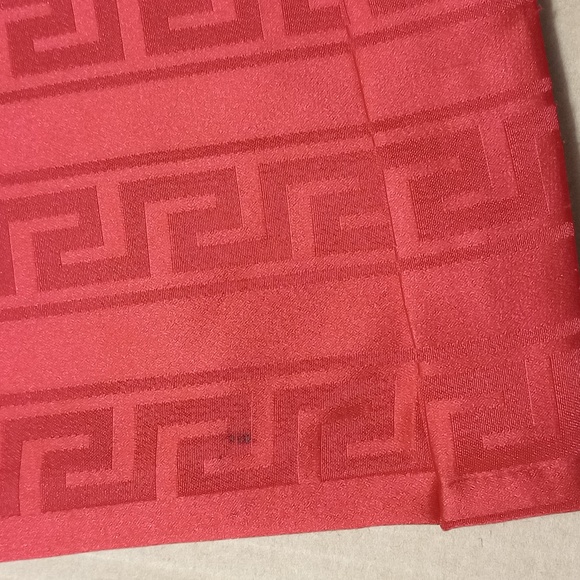 Satin Greek Key Pattern Filly Lined Metallic Red Men's Pants Size 36R - Picture 11 of 11